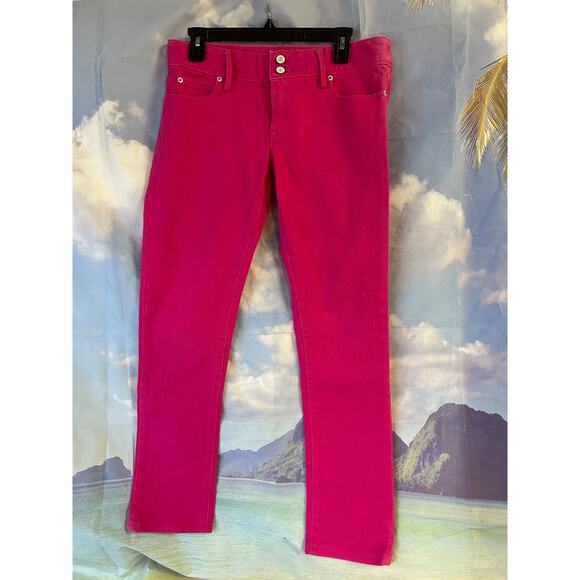 Lilly Pulitzer Bright Pink Worth Straight Leg Jeans - Size 8 - Picture 1 of 8